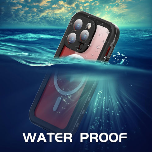 IP68 Waterproof Case for iPhone 15 Pro, with Built-in Screen Protector, Shockproof Dustproof Rugged Full Body Cover