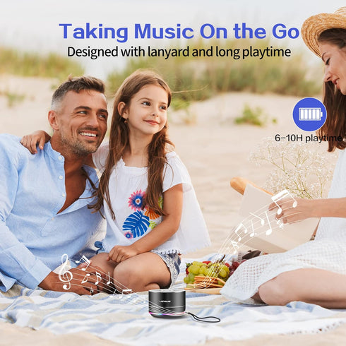LENRUE Portable Bluetooth Speakers, Wireless Speaker with Clear Sound, Long Playtime, Small Mini Metal Speaker,