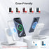Wireless Charging Station with 20W USB C Adapter, 3 in 1 Magnetic Foldable Travel Charger Stand for iPhone 12 13 14 15