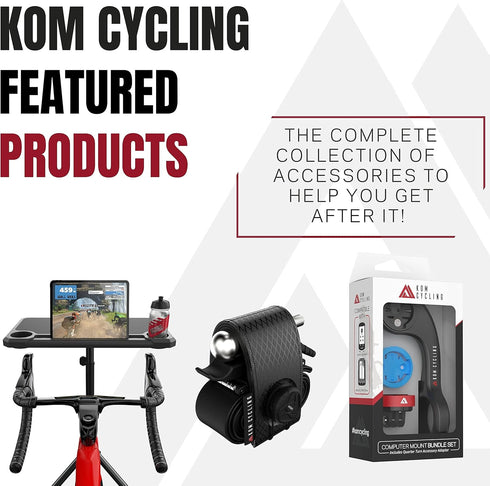 KOM Cycling Wahoo Elemnt Mount Compatible with Multiple Wahoo Computers - Out Front Computer Mount (Black)