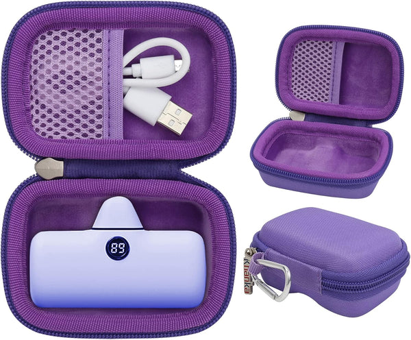 khanka Hard Travel Case for iWALK Small Portable Charger 3350mAh 4500mAh 4800mAh, Case Only (Purple)