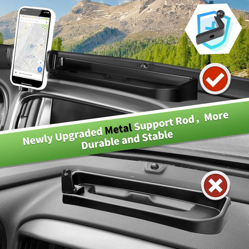 Multi-Mount Metal Dash Phone Holder for 2014-2022 Chevy Colorado/GMC Canyon, Phone Mount Storage Tray