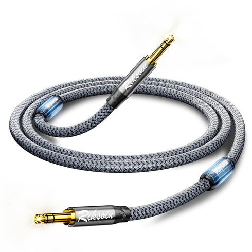 Aux Cable 3.5mm Audio Cable with Magnetic Ring, Nylon Braided Male to Male AUX Cord, 4FT