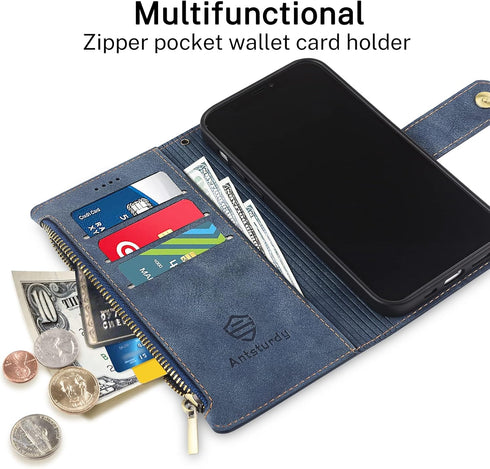 Antsturdy Wallet Case for Motorola Moto G Stylus 5G - RFID Blocking PU Leather Flip Shockproof Cover with Card Holder,