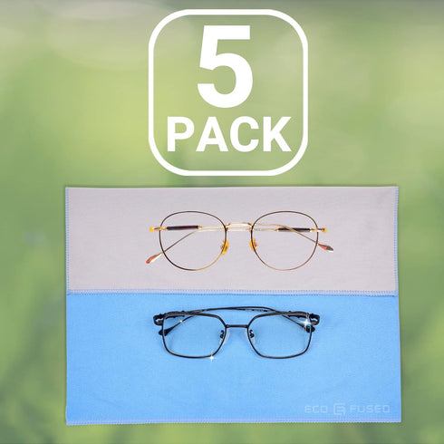 5 Pack 12 12 Eco-Fused Oversized Microfiber Cleaning Cloths XL - - x - Double-Sided - Microfiber & Suede