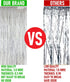 Dazzle Bright 2 Pack Backdrop Curtain, 3FT x 8FT Metallic Tinsel Foil Fringe Photo Booth Background for Party Decor,