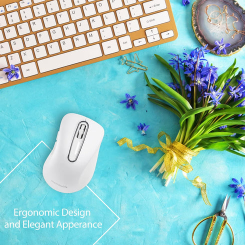 memzuoix 2.4G Wireless Mouse, 1200 DPI Computer Mouse with USB Receiver, Portable Cordless Mouse for Laptop, PC, 5