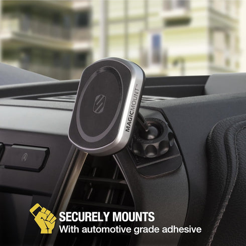 Scosche MP2DVM MagicMount Pro2 16/15/14/13/12 Magnetic Cell Phone Holder, Adhesive Car Dashboard Mount with Removable