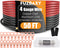 4 Gauge Wire (25ft Black + 25ft Red) Copper Clad Aluminum CCA, 20PCS Lugs, 20PCS Heat Shrink Tubing, 100A ANL Fuse