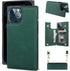 Bocasal Crossbody Wallet Case for iPhone 12 Pro Max, PU Leather Credit Card Holder, Shockproof Detachable Strap, Green