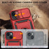 Goton iPhone 15 Plus Case - Heavy Duty Shockproof Bumper with Screen Protector & Slide Camera Cover, Red