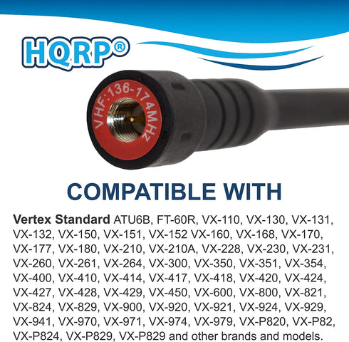 HQRP 4-Pack VX-261, VX-264, VX-300 VX-350, VX-351, VX-354 VHF High Gain Antenna Compatible with Vertex Standard