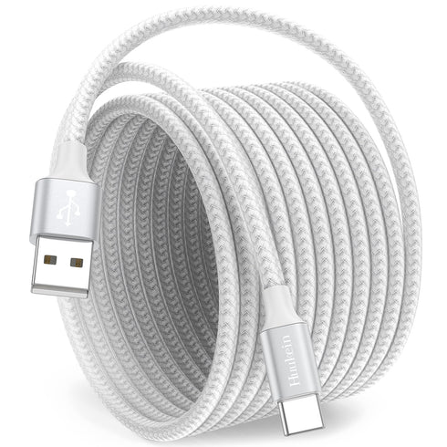 Huukein White USB A to USB C Cable 15ft, Extra Long USB