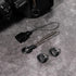 HJZHII 8 Pcs Quick Release Buckle for DSLR Camera Strap, Triangle Loops Adapter with ABS Cap Mini Split Lug Ring