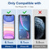 ImpactStrong Shatterproof Tempered Glass Screen Protector for iPhone 11/XR – 6.1 Inch, 3-Pack, Bubble Free, Case