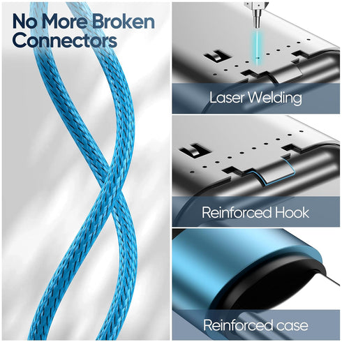 USB C to USB C Cable 10FT 4-Pack, 60W Nylon Braided Charger Cable Compatible for Phone 15/15 Pro/15 Pro Max, MacBook