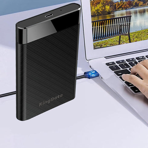 SSD HDD Hard Drive Enclosure, 2.5" SATA III USB 3.1 Caddy Case for Fast Data Transfer, Tool-Free, Black