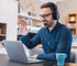 Aluratek Wireless Bluetooth 5.0 Headset ABHM100F, Hi-Fi Over-Ear Headphones with Noise Cancelling, Comfortable