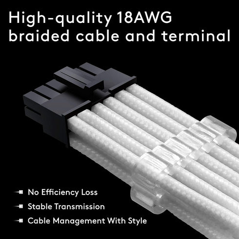 EZDIY-FAB RTX 3000 Series 12 Pin to Dual 8 Pin PCIe Sleeved Extension Cable 300 MM- Connector for NVIDIA Ampere GEFORCE RTX 3060ti 3070 3080 FE Funder Edition- Black