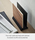Yamazaki Home Rin Portable Laptop Holder Stand, Wooden Storage Station for Desk in Bedroom or Office