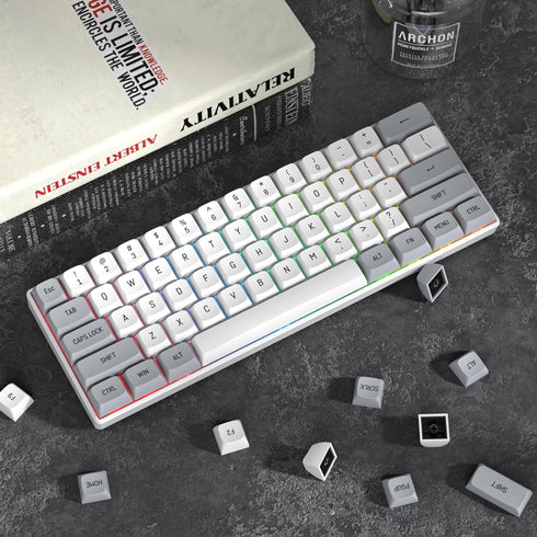 surmen CSA Profile 118 Keys Double-Shot PBT Custom Keycaps for 61/68/84/87 Mechanical Gaming Keyboard
