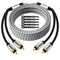 Elecan 100 Ft Premium RCA Cable (Hi-Fi Sound-16 AWG-Shielded) 2 RCA Male to 2 RCA Male, Gold Plated-Aluminum Alloy Shell