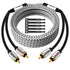 Elecan 100 Ft Premium RCA Cable (Hi-Fi Sound-16 AWG-Shielded) 2 RCA Male to 2 RCA Male, Gold Plated-Aluminum Alloy Shell
