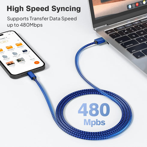 Elebase Car Charger Cable for Samsung Galaxy S25, 1.5/3.3/6.6FT 3-Pack, USB A to Type C for Galaxy S24 S23 S22