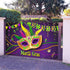 Mardi Gras Decorations, Extra Large Fabric Banner Backdrop for Carnival Party Supplies