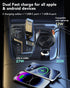 Retractable Car Charger 69W, 4 in 1 Fast Car Phone Charger, Retractable Cables and 2 USB Ports, Smaller Cigarette