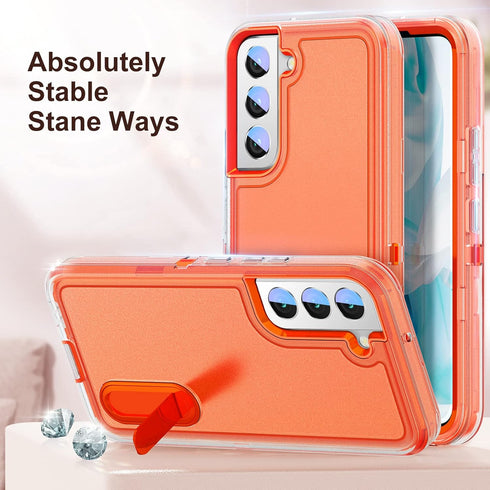 BaHaHoues Samsung Galaxy S22 Case with Built-in Kickstand, Shockproof/Dustproof/Drop Proof Military Grade Protective