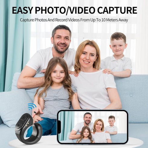 TikTok Scrolling Ring Upgrade, Bluetooth Camera Remote with Stand for Kindle App, Compatible with iPhone, iPad, Android