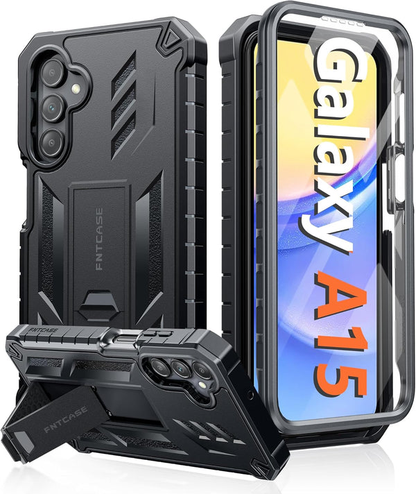FNTCASE Military Grade Drop Proof Case for Samsung Galaxy A15-5G, Heavy Duty Rugged Full Body Shockproof Cover - 6.5