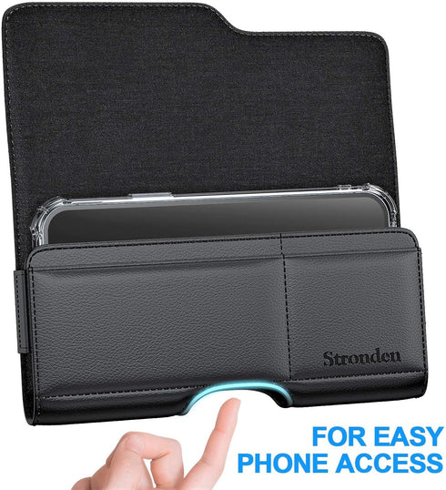 Stronden Leather Holster for iPhone SE (2022, 2020), 8 - Belt Case with Clip, Magnetic Closure & Card Holder.