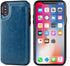 Slim Protective Wallet Case for iPhone X/XS - Premium PU Leather Card Holder with Screen Protective Glass