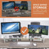 Hemudu Dual Monitor Stand, Adjustable Length and Angle Riser, Desktop Organizer for PC, Laptop