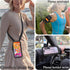 Adjustable Arm Band Phone Holder for Running, Walking, Workout - Clear Crossbody Pouch Purse with Strap for iPhone and