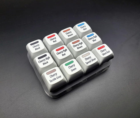 Max keyboard Cherry MX Switch Tester, 12-Key Switch Testing Tool, Mechanical Keyboards, Printed PBT Keycaps with Cherry
