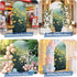 Jnbasdffb 7.2 Spring Floral Wedding Arch Cover,Stretchy Spandex Arch Backdrop Stand Covers FT,Green Botanical Modern