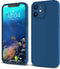 IceSword iPhone 12 Mini Case - Matte Blue Thin Liquid Silicone, Soft Silk Cloth, Cool Shockproof Gel Rubber