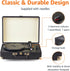 Amazon Basics 3-Speed, Portable Suitcase Vinyl Turntable Record Player with Built-in Stereo Speakers, Belt Drive