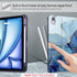 Fintie Keyboard Case for iPad Air 11-inch M2 (2024) - Ocean Marble Soft TPU Back Cover with Magnetically Detachable