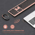 seenda Rechargeable Wireless Keyboard Mouse Combo - Full Size Cordless Keyboard & Mouse with Built-in Lithium Battery