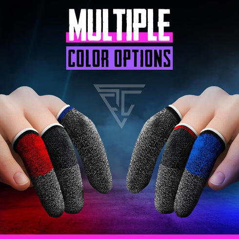 Empire Finger Sleeves for Gaming, Pack of 24 Anti Sweat Breathable Sensitive Finger Gloves, Silver Fibber Thumb Sleeves