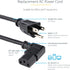 StarTech.com 10ft (3m) 18AWG, 5-15P C13, 10A 125V, (PXT101L10) Computer Power Cord, NEMA to Right Angle Replacement AC