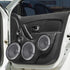 X AUTOHAUX 2pcs 3" Titanium Tone Audio Speaker Cover - Glossy Mesh Subwoofer Grill Horn Protector