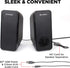 GOgroove Computer Speakers for Desktop and Laptop - USB Speakers with Loud 2-Way Drivers, Built-in Headphone & AUX