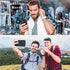 iPhone 11 Magnetic Case with Tempered Glass Screen Protector & Camera Lens Protector - MagSafe Compatible (Black/Orange)