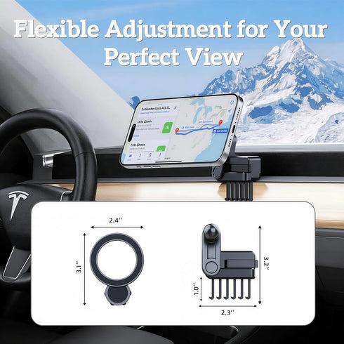 HASANBAY 3,Car 3 16 15 14 13 12 Car Phone Mount Strong Magnet for Tesla Model Y Vent Dash Phone Holder Magnet for Tesla