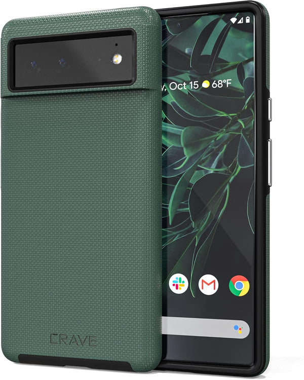 Crave Dual Guard for Google Pixel 6, Shockproof Protection Dual Layer Case (Forest Green)